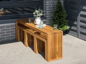 Garden Table Wood Light Wood BELLANO