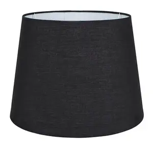 ValueLights Aspen Modern Tapered Table Floor Lamp Light Shade with Black Fabric Finish