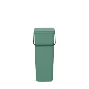 Brabantia Sort & Go Tall Fir Green Plastic Recycling bin - 40L Freestanding