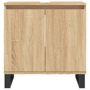 Berkfield Bathroom Cabinet Sonoma Oak 58x33x60 cm Engineered Wood