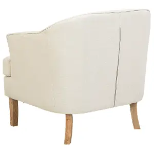 Beliani Retro Armchair ELVERUM Fabric Beige