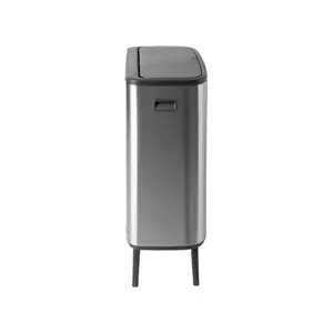 Brabantia Bo Hi 30 Litre + 30 Litre Touch Bin with Two Inner Buckets Matt Steel Fingerprint Proof