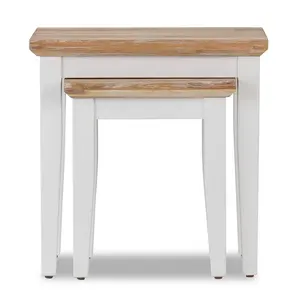 Doria 2 Piece Nest of Tables White