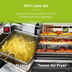 Tower Air Fryer Oven Rotisserie 14.5 Litre 5 in 1 Digital Black