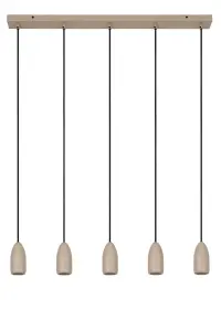 Lucide Evora Modern Pendant light 10cm - 5xGU10 - Taupe