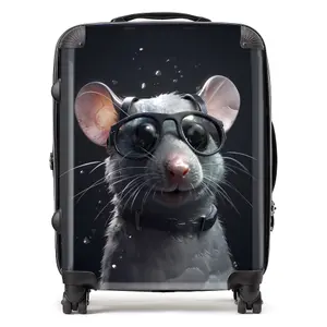 Splashart Rat In Glasses Suitcase - Large