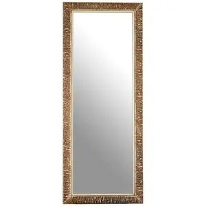 Interiors by Premier Zelma Champagne Finish Ridged Wall Mirror