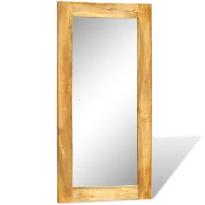 Berkfield Wall Mirror with Solid Wood Frame 120 x 60 cm