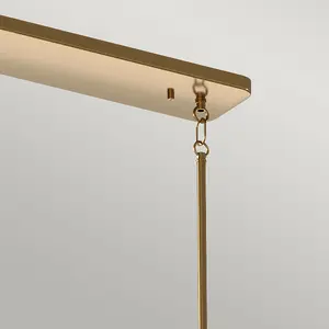 Luminosa Kichler Kimrose Bar Pendant Ceiling Light Brushed Natural Brass