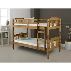 Cabin Bed Bunk Bed Waxed Pine / Single (3')