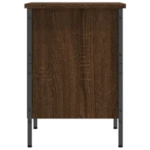 Shoe Cabinet Brown Oak 38x35x50 cm Engineered Wood