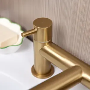 Flode Kumla Bath Filler - Brushed Brass