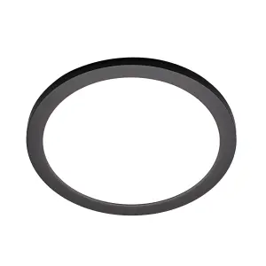 Litecraft Satin Black Magnetic Bezel For 24W Darly Bathroom Flush Ceiling Light