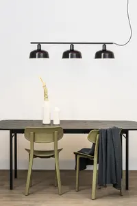 Luminosa Tatawin Medium Black Linear Bar Pendant Lamp