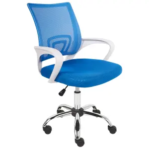 Beliani Minimalist Office Chair Blue SOLID