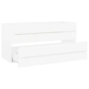 Berkfield Sink Cabinet White 100x38.5x48 cm Engineered Wood