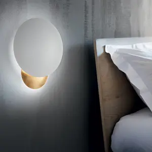 Luminosa Eclissi LED Decorative Wall Light White Gold, 3000K