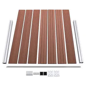 Berkfield Fence Panel Set WPC 353x146 cm Brown