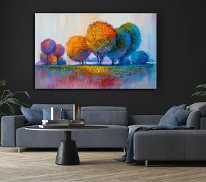 Trees In The Distant Canvas Print Wall Art - Medium 20 x 32 Inches