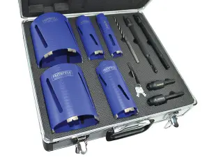 Faithfull HF11PSA Diamond Core Drill Kit & Case Set of 11 FAIDCKIT11