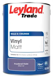 Leyland Trade Vinyl Matt Walls & Ceilings Emulsion Paint Powdered Violet (PPG17-07) 5L