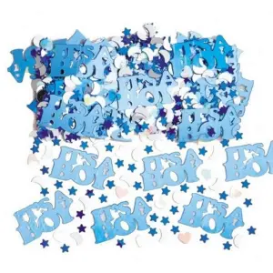 Amscan Confetti - Its A Girl/Its A Boy Blue/Silver (One Size)