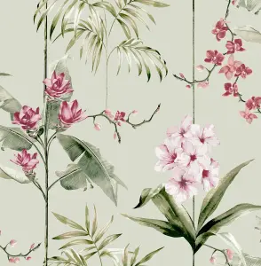 Fresco Babylon Sage Floral Wallpaper