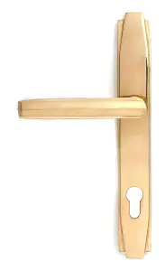 Polished Brass Art Deco Slimline Lever Espag. Lock Set