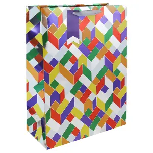 Eurowrap Generic Geometric Gift Bag (Pack of 6) Multicoloured (M)