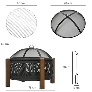 2 In 1 Outdoor Bowl with BBQ Grill