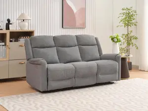 PS Global Manual Relining 3+1+1 Phoenix Sofa (Grey)