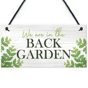 Back Garden Signs Hanging Door Wall Plaque Welcome Sign Home Decor Family Gift