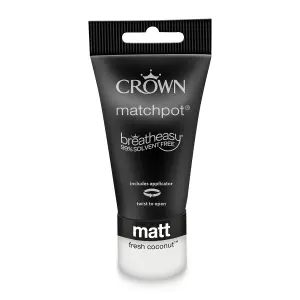 Crown Fresh Coconut Matt Emulsion paint, 40ml