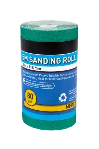 Blue Spot Tools - 5mtr 115mm Sanding Roll 80 Grit