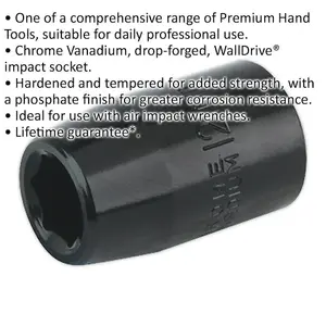 12mm Forged Chrome Vanadium Impact Socket - Durable 1/2 Inch Drive Tool