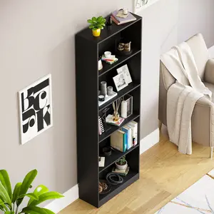 Ronald Bookcase Black / 175 cm H x 60 cm W