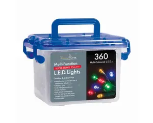 Snowtime 360 Multi-Function String LED Lights in Multicolour - 25m Lit Length