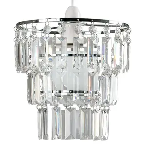 24.5cm H Plastic Novelty Pendant Shade ( Screw On ) Clear