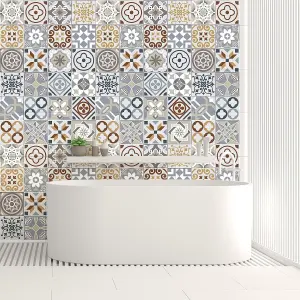 Walplus Coffee Azulejo Combo Mix Tile Stickers