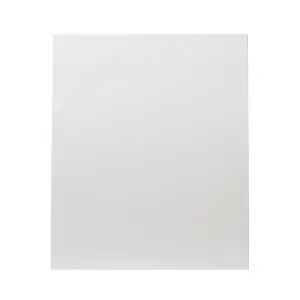 GoodHome Alisma High gloss white slab High gloss white Highline Cabinet door (W)600mm (H)715mm (T)18mm