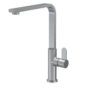 Kitchen Mono Mixer Tap with 1 Lever Handle, 302mm - Brushed Nickel