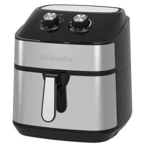 EMtronics EMAFS9S Large 9 Litre Air Fryer with 60 Minute Timer - Stainless Steel