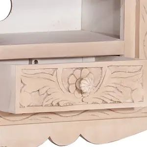 Berkfield TV Cabinet White 120x30x40 cm Solid Mango Wood