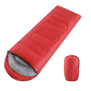 Yaheetech Red Adult Envelope Sleeping Bag Single Person for 3 Seasons