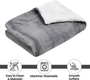 ASAB Fleece Throw Blanket 150 x 200cm - GREY