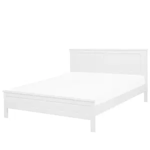 Solid Wood EU Double Size Bed White OLIVET