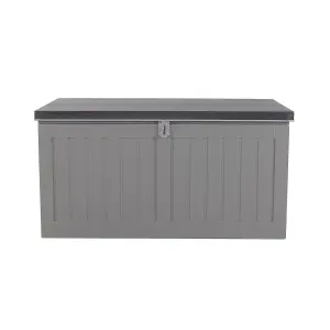 Charles Bentley 190L Outdoor Garden Plastic Storage Box, Grey