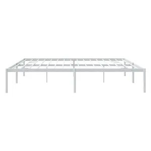 Berkfield Metal Bed Frame White 193x203 cm