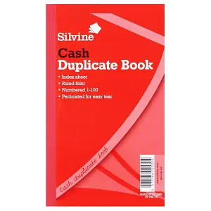 Silvine Feint Duplicate 200 Sheets Cash Book (Pack Of 6) White (One Size)