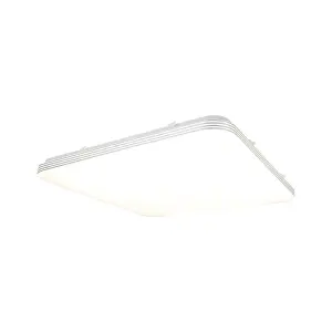 Milagro Ajax Modern LED 43CM Ceiling Lamp In Cool White With Chrome Detail With Long Life Low Energy Light Source 27W(150W)